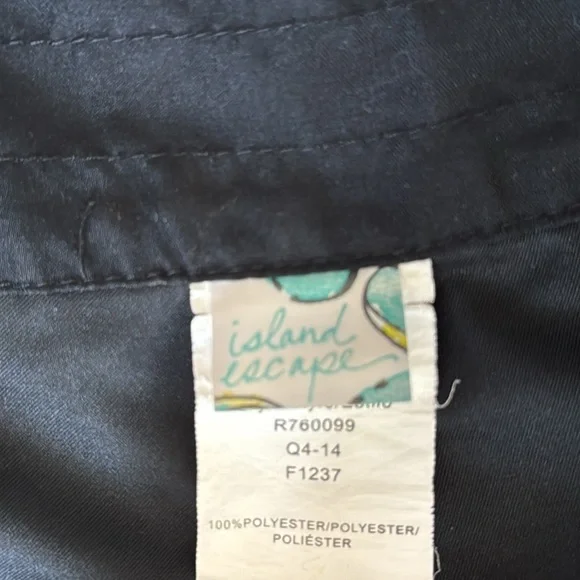 Island Escape Black Athletic Shorts Lightweight Lace-Up Design - Picture 2 of 4